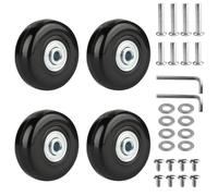 4 PiezasRuedas de Maletas de Reemplazo,Reparacion para Trolley(60x17mm)