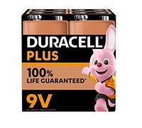 4 pilas alcalinas Duracell 9V Plus 6LR61/MN1604, 1 blíster de 4 pilas