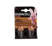 Duracell Pilas alcalinas C-Plus LR14/MN1400 – 4 unidades (2 blísters de 2)