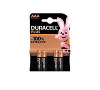 4 pilas Duracell AAA plus (1 blíster de 4 baterías) 4 pilas mini lápiz (LR03/MN2400)
