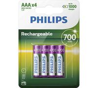 Philips Pilas Recargables 700mAh AAA HR03 Pack 4 Unidades