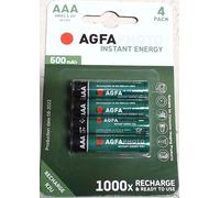 4 Pilas Recargables AGFA AAA NiMh para teléfono inalámbrico: Binatone, BT (Incluye diverso, Estudio, Grafito, etc), Doro, iDect, MagicBox, Panasonic, Philips, Siemens