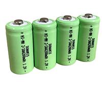 4 Pilas Recargables de 1,2 V NiMH 2/3 AA 200 mAh - ** Tamaño 2/3 AA ** Adecuado para Luces solares de jardín ** Estas no Son tamaño AA Sino Dos tercios AA o 2/3 AA tamaño (Paquete de 4)