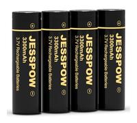 4 pilas recargables de 3,7 V, 3300 mAh, para faros, ventilador pequeño, linternas (planas, no AA/AAA)