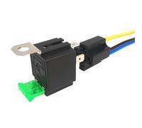 4 Pin Relay - 12V 24V Fused Socket Holder For Vehicle Wiring | Flame Retardant With 30A Harness Connector, Stable Automotive Switch, For Truck, Van, Headlight Compressor, Horn