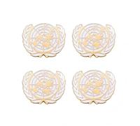 4 pines creativos de las Naciones Unidas, pin de solapa de rama de olivo de la paz mundial, insignias de aleación de metal para hombres y mujeres