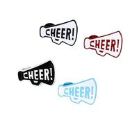 4 pines de cuerno de animación, pines de solapa creativos del alfabeto, fútbol, baloncesto, voleibol, rugby, accesorios de animación, 3 cm x 2 cm, metal, sin piedras preciosas, 3cm x 2cm(1.2“x0.8