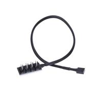4 pines PWM Fan Hub 1 to 5 Way Splitter CPU Fan Power Cable Adaptador para PC Case Desktop Computer Cooler Sleeved Braided Extension (1 a 4 sin tejido)