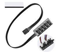 4 pines PWM PC ventilador amplificador de potencia adaptador divisor de cable para ordenador de escritorio vivienda PC CPU enfriador