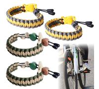 4 pinzas elásticas para pantalones para bicicleta, con goma elástica y chaqueta, cinta reflectante para bicicleta con puntos reflectantes, protección elástica para ciclismo, correr, color marrón y