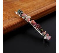 4 pinzas elegantes para el pelo para mujer, horquillas de cristal natural para novia, boda, joyas para el cabello, pinza francesa con piedras preciosas para el día a día y ocasiones, multicolor B +