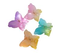 4 pinzas para el cabello coloridas y mate, lindas mariposas, pinzas para el cabello de verano, pinzas para el cabello para cola de caballo, pinzas de mandíbula para accesorios de cabello fino y grueso