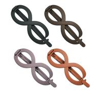 4 pinzas para el cabello de concordia francesa, pinzas ovaladas para mujer, pinzas planas para el cabello con apertura lateral, para volumen, sujeción fuerte, agarre antideslizante, pinzas para el