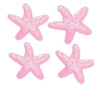 4 pinzas para el pelo de estrella de mar para niñas, con lentejuelas rosadas, pinzas de pelo de sirena para disfraz de cumpleaños de sirena, accesorios para el pelo de estrella de mar, accesorios para