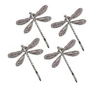 4 pinzas para el pelo de libélula plateadas, pasadores antiguos de boda, tocado de novia, accesorios para el cabello para niñas y mujeres, horquillas para el pelo, horquillas francesas