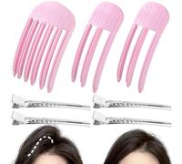 4 pinzas para el pelo de peluquería y 3 clips de volumen para el pelo, 10,5 cm de separación de peluquería, pinzas para el pelo grandes, rulos con pinzas, clips para el cabello, peine de volumen para