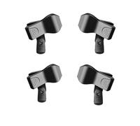 4 pinzas para micrófono, soporte para micrófono, funda de micrófono, soporte universal para micrófono, soporte para micrófono, clip de micrófono negro, para reuniones de escenarios, lenguaje en vivo