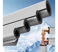 4× Pipe Insulation,Antifreeze Foam Insulated Tubing ,Aluminum Foil Cladding,Opening self-Adhesive Waterproof(Id 34mm,THK 30mm)