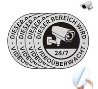 4 placas de aluminio para videovigilancia, con almohadilla adhesiva, protección de videovigilancia para propiedad privada