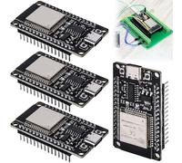 4 placas de desarrollo ESP32 NodeMCU Módulo: ESP32 Tipo C NodeMCU placa de desarrollo, ESP-WROOM-32, 2,4 GHz Dual Mode WiFi + Bluetooth Dual Core Microcontrolador integrado, chip CH340C