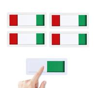 4 placas en blanco para puerta de oficina con texto en alemán "Bitte nicht stören Schild Bitte nicht stören, Selbstklebend Schiefunktion 15x6CM, Besuchschild Toilette, Blanko Statusschild für Büro