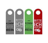 4 placas para puerta con texto en alemán "Bitte nicht störren", Doppelseitig Türschilder, Türaufhänger aus Filz, Schilder "bitte kommen Sie Herein", Geschenke für Teenager, geeignet für Schlafzimmer