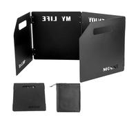 4 Placas Parabrisas Plegable Para Camping | Cortavientos Plegable Para Hornillo, Paravientos De Acero Portatil Para Cocina De ga-s O Suelo, Accesorios De Camping Playa O Furgoneta