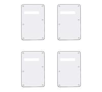 4 placas traseras de guitarra Yootones compatibles con Fender, estilo moderno Stratocaster estándar de Estados Unidos/México (3 capas, blanco)
