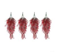 4 plantas colgantes de imitación para uso en interiores y exteriores, decoración de vegetación artificial para paredes, cestas, balcones, porches y eventos con materiales