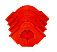 4 plantillas de enrutador de esquina de radio ABS, guía de ángulos para carpintería R20 a R40, plantillas de posicionamiento rápido, abrazaderas de posicionamiento rápido