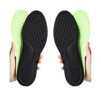 4 plantillas de espuma viscoelástica suave para zapatos, hombres y mujeres, desodorante, absorbe el sudor, plantilla deportiva para pies, suela ortopédica para zapatos para correr (1 par, negro, 37-38