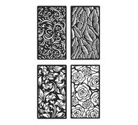 4 plantillas de flores ahuecadas para pintar plantas y dibujar, para pintar paredes, plantas, dibujo, ramas, diarios, flores