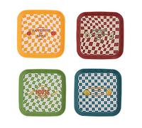 4 Platos Cuadrados, Lindos Platos De Plástico, Plato De Hueso, Platos Reutilizables Para Cena, Platos De Postre, Platos Pequeños Para Fiestas, Elegantes Platos De Boda(5,9x5,9 pulgadas)