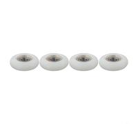 4 poleas de cojinete de rueda para máquina de remo de 34 mm, goma y metal, eje 608, diseño resistente al desgaste