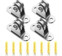 4 poleas de metal, poleas de 6 mm para cuerdas, polea con rodamiento dúplex, bloque de poleas de acero al carbono, polea con rodamientos de bolas para manipulación y movimiento de materiales