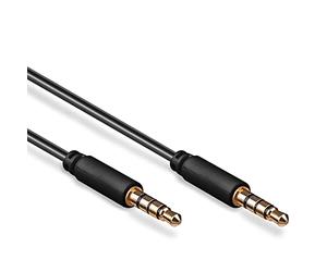 4-poliges Audiokabel für Apple iPhone, iPad, iPod 3m schwarz