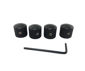 4 pomos de control de volumen de tono de cúpula con herramienta de reparación de llave para piezas de bajo de guitarra eléctrica