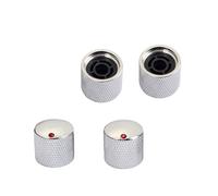 4 pomos de metal para control de tono, guitarra eléctrica, bajo, potenciómetro, instrumento, control duradero de potenciómetro