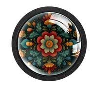 4 pomos de romero noruego de estilo folclórico de flores - 2025-11-19T153905.479 pomos de gabinete de un solo agujero, pomos redondos decorativos para muebles de baño y cocina