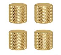 4 pomos dorados para guitarra estilo sombrero para control de tono de volumen de bajo eléctrico, se adapta a ollas imperiales de eje dividido para sg, piezas de repuesto de 1/4 pulgadas de diámetro
