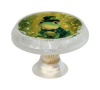 4 pomos transparentes para armarios de cocina, 35 mm, diseño de rana de San Pablo
