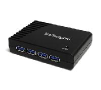 StarTech.com Adaptador Concentrador Hub Ladrón USB 3.0 Super Speed 4 Puertos Salidas PC Mac - Negro