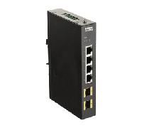 4-port Gigabit Industrial Switch includi DIS-100G-6S