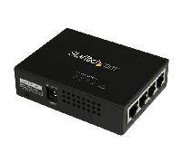 Startech 4 Port Ethernet Power Over Ethernet+ Injector One Size Black