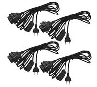4 portalámparas E14, 3,5 metros, portalámparas con cable, portalámparas con cable e interruptor, casquillo E14 con cable, casquillo E14 con cable, cable de alimentación para cocina, salón y habitación