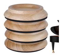4 posavasos para piano, redondos, de madera dura, diámetro de 10,3 cm, con amortiguador de espuma, antideslizante para piano, muebles, sofás