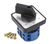 4 Posiciones Interruptor de Cambio, 660V 20A 8 Terminales Selector Giratorio Interruptor de Enclavamiento de Leva Universal, Con Tornillos, para Arranque Del Motor, Inversión, Control de Velocidad