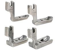 4 prensatelas para máquina de Coser, pie Universal Enrollado Dobladillo.