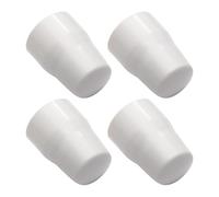 4 protectores de agujeros de grifo de PVC blanco con ángulos sin problemas para decoración de tuberías de baño, diseños a prueba de decoración, placa decorativa para válvulas de calentadores de agua