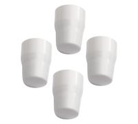 4 protectores de agujeros de grifo de PVC blanco sin problemas angulares para decoración de tuberías de baño, diseños a prueba de PVC